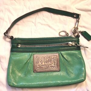 Coach Poppy Clutch in Mint Green